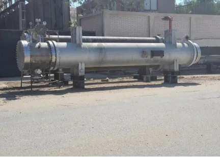 Photograph of Apex Multitube Steam Heat Exchanger equipment used in oilfield operations