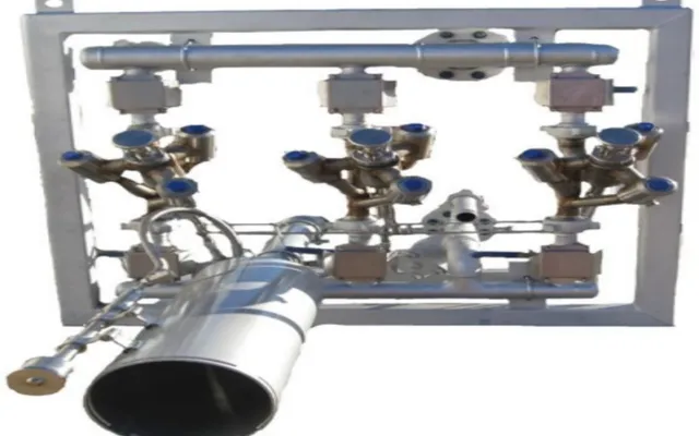 Photograph of Burner Head equipment used in oilfield operations