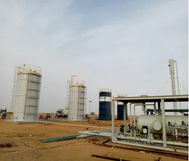 Photograph of Early Production Facility equipment used in oilfield operations