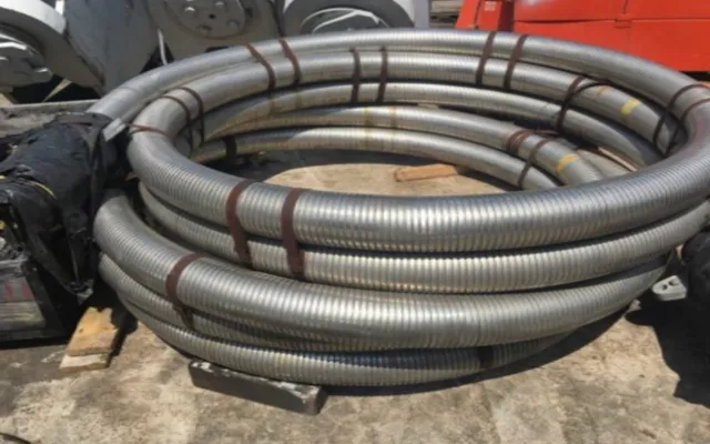 Photograph of Coflexip Hose (Flexible Armored) equipment used in oilfield operations