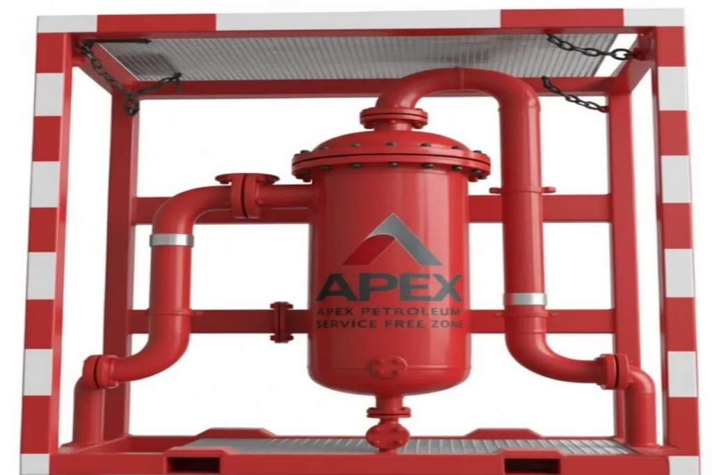 Photograph of Knock Out Pot equipment used in oilfield operations