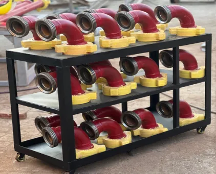 Photograph of Piping equipment used in oilfield operations